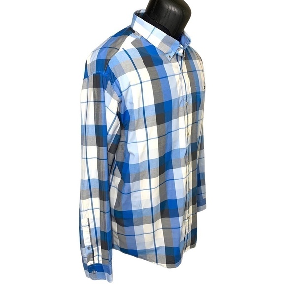Eddie Bauer Blue White Plaid Active Casual Button Down Shirt Long Sleeves Sz 2XL - Picture 2 of 15